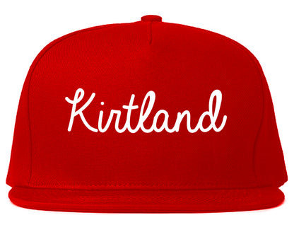 Kirtland Ohio OH Script Mens Snapback Hat Red