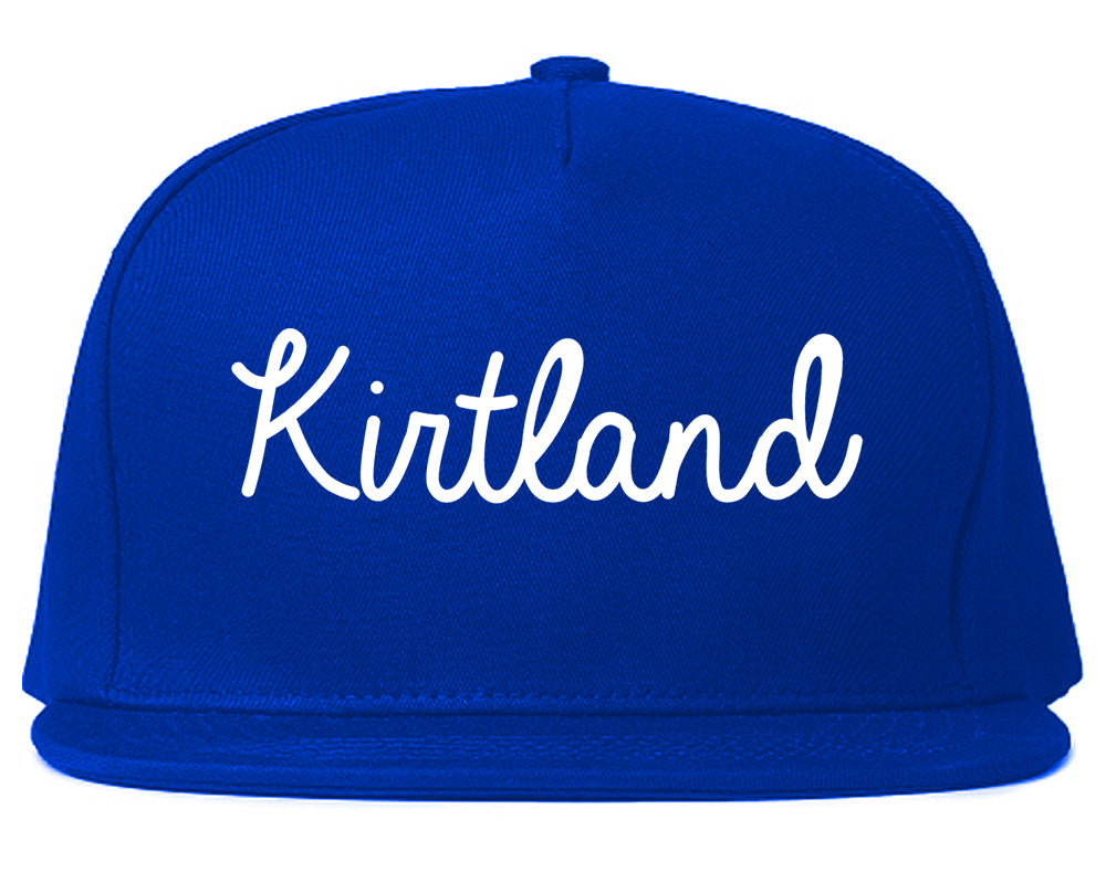 Kirtland Ohio OH Script Mens Snapback Hat Royal Blue