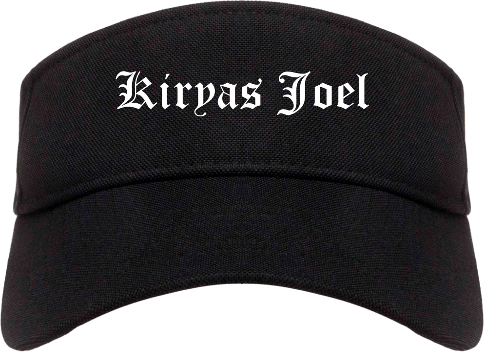 Kiryas Joel New York NY Old English Mens Visor Cap Hat Black