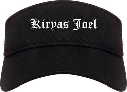 Kiryas Joel New York NY Old English Mens Visor Cap Hat Black