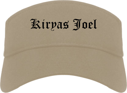 Kiryas Joel New York NY Old English Mens Visor Cap Hat Khaki