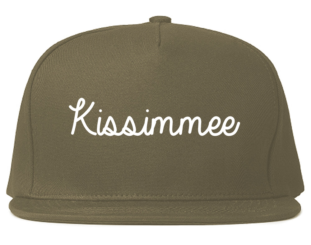 Kissimmee Florida FL Script Mens Snapback Hat Grey