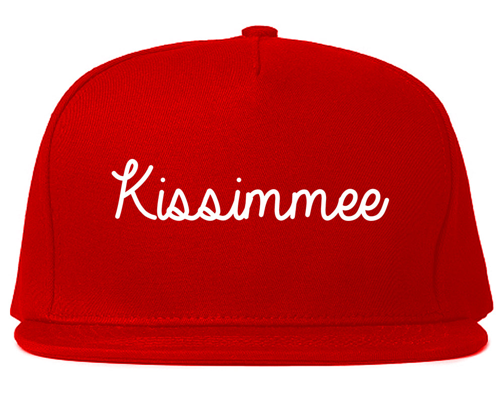 Kissimmee Florida FL Script Mens Snapback Hat Red
