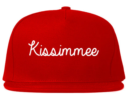 Kissimmee Florida FL Script Mens Snapback Hat Red