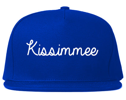 Kissimmee Florida FL Script Mens Snapback Hat Royal Blue