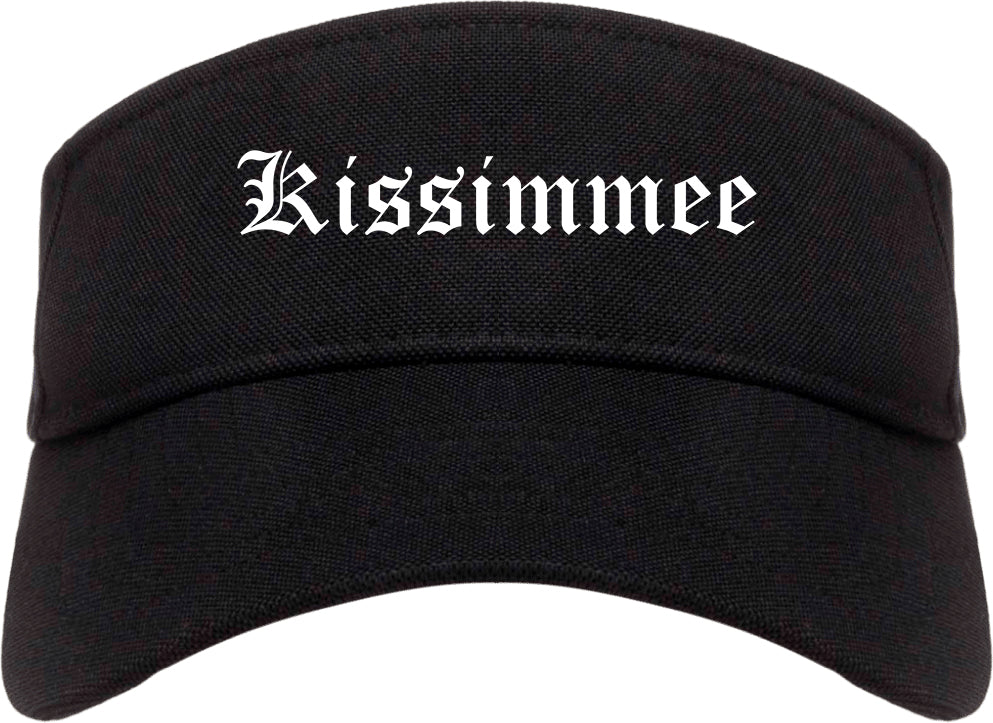 Kissimmee Florida FL Old English Mens Visor Cap Hat Black