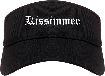 Kissimmee Florida FL Old English Mens Visor Cap Hat Black