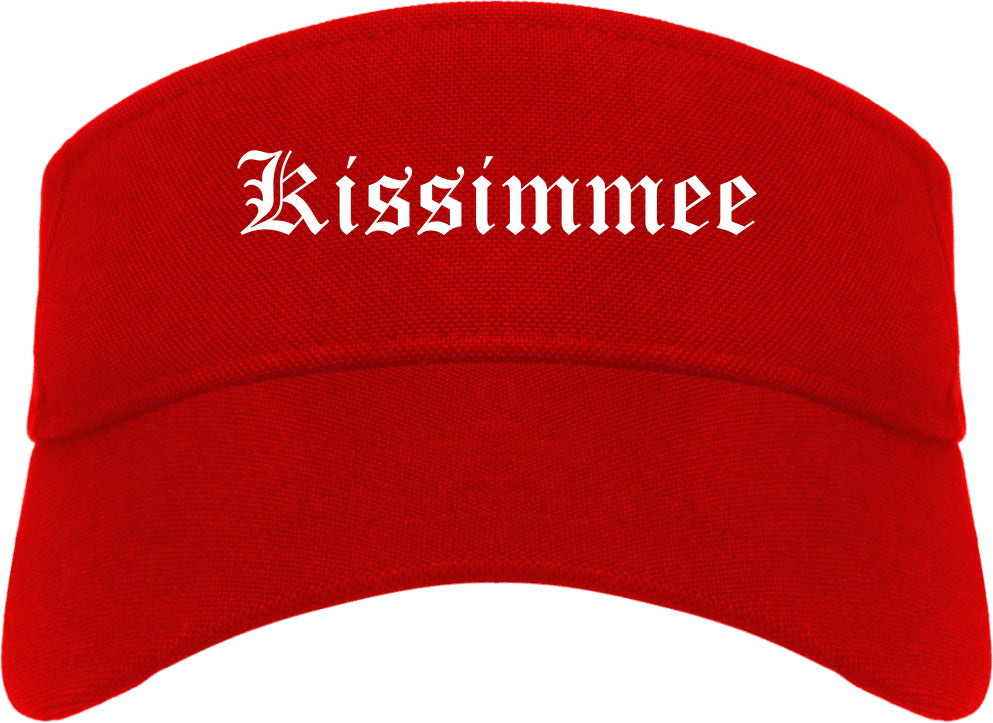 Kissimmee Florida FL Old English Mens Visor Cap Hat Red