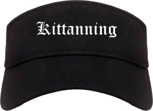 Kittanning Pennsylvania PA Old English Mens Visor Cap Hat Black