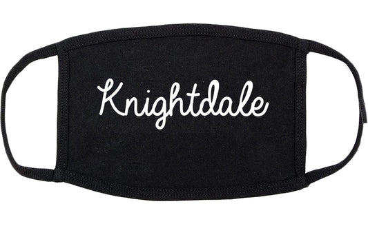 Knightdale North Carolina NC Script Cotton Face Mask Black