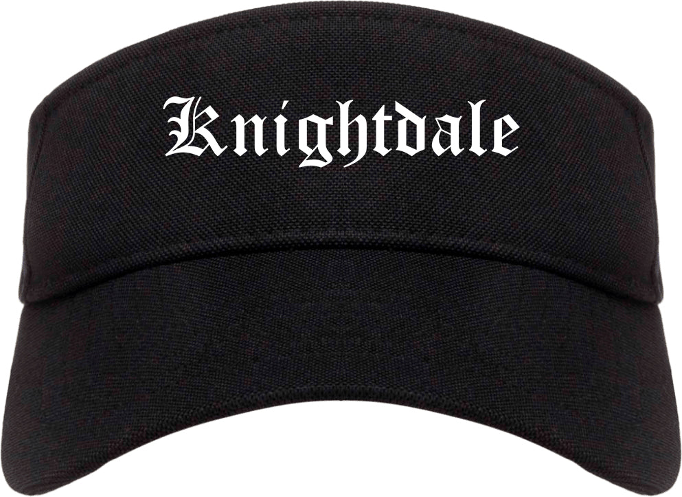 Knightdale North Carolina NC Old English Mens Visor Cap Hat Black