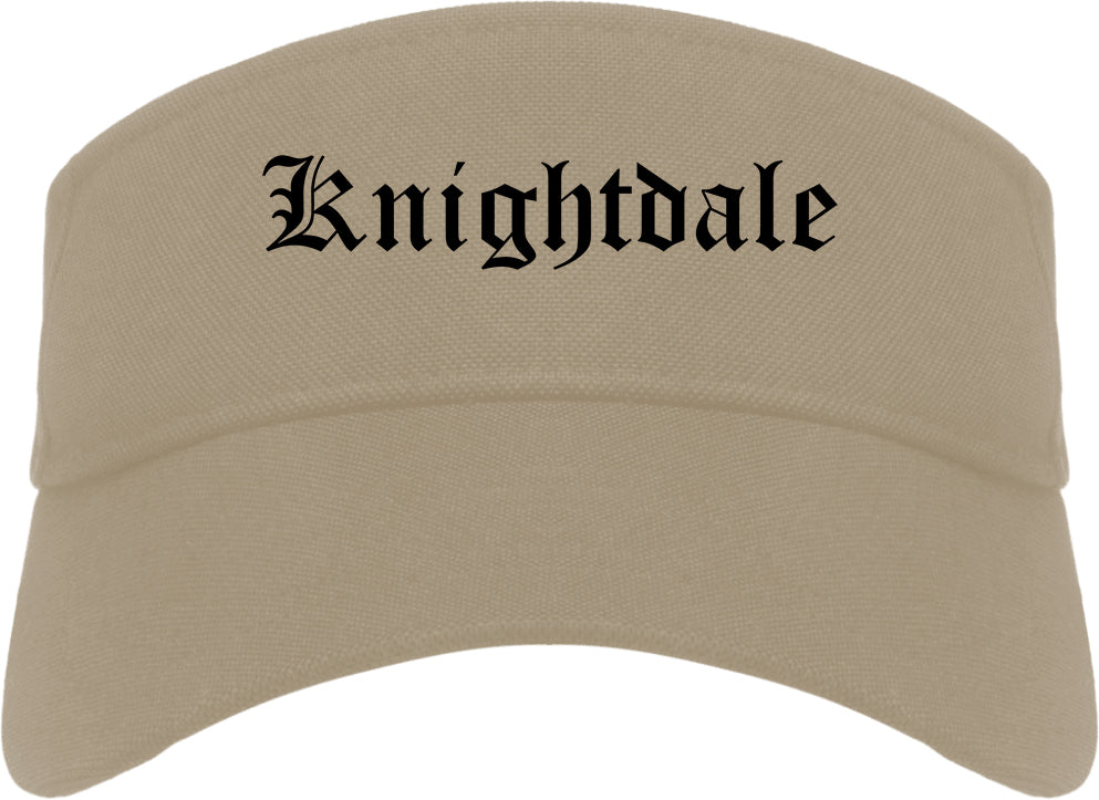 Knightdale North Carolina NC Old English Mens Visor Cap Hat Khaki