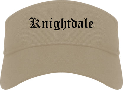 Knightdale North Carolina NC Old English Mens Visor Cap Hat Khaki