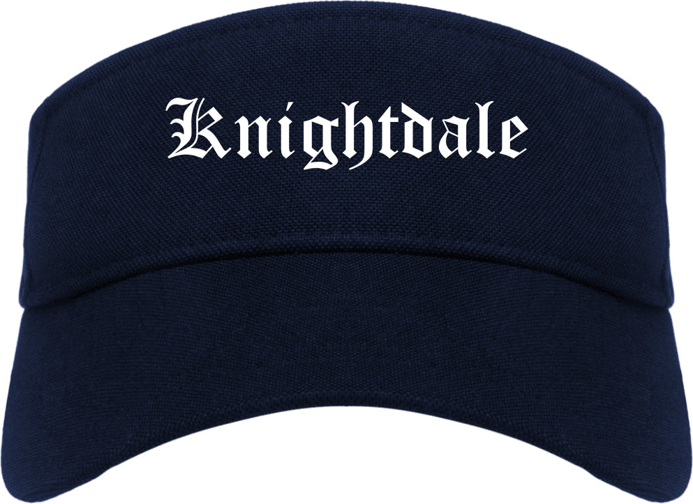 Knightdale North Carolina NC Old English Mens Visor Cap Hat Navy Blue