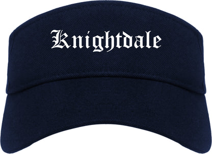 Knightdale North Carolina NC Old English Mens Visor Cap Hat Navy Blue