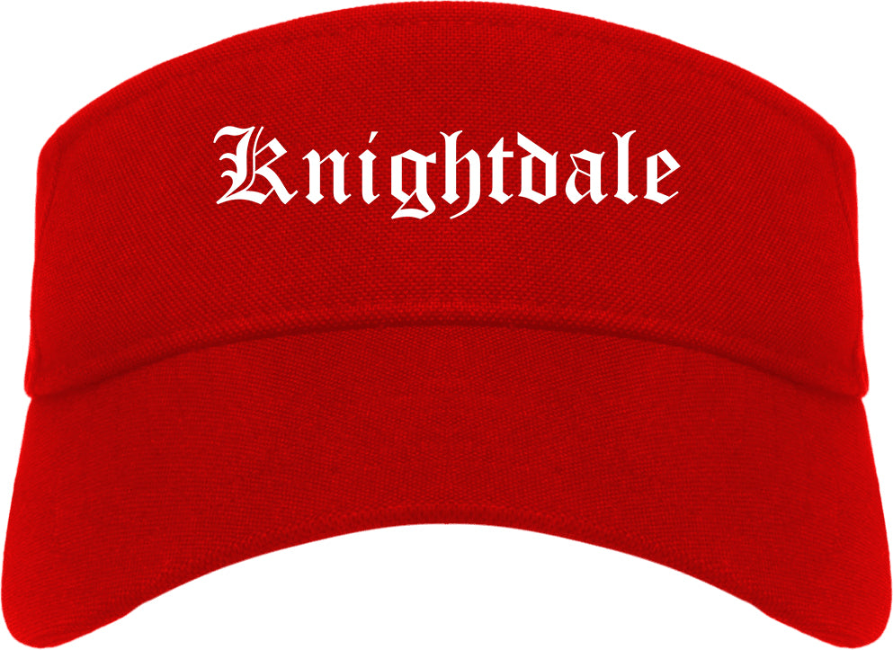 Knightdale North Carolina NC Old English Mens Visor Cap Hat Red