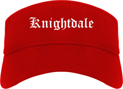 Knightdale North Carolina NC Old English Mens Visor Cap Hat Red