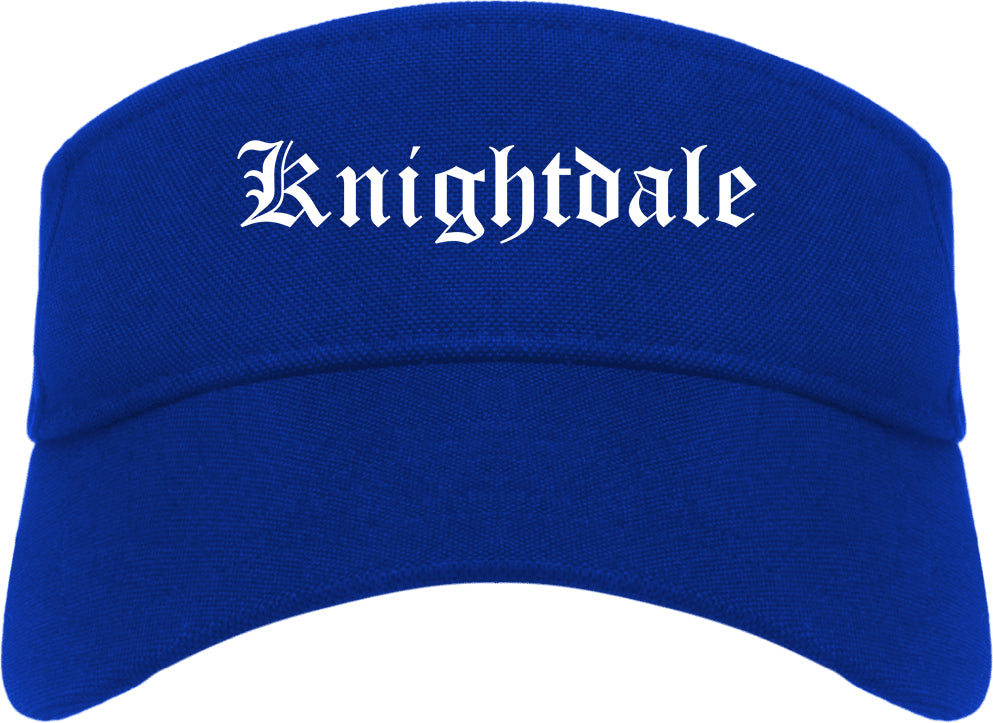 Knightdale North Carolina NC Old English Mens Visor Cap Hat Royal Blue