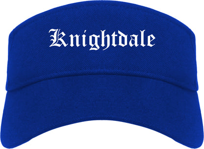 Knightdale North Carolina NC Old English Mens Visor Cap Hat Royal Blue