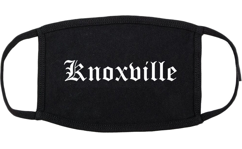 Knoxville Iowa IA Old English Cotton Face Mask Black