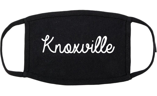 Knoxville Iowa IA Script Cotton Face Mask Black
