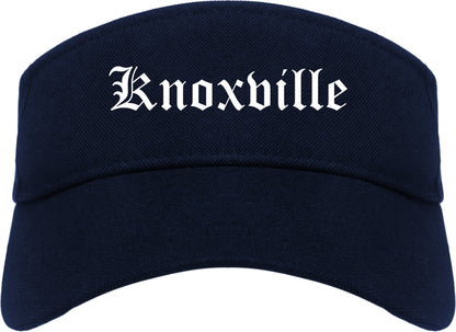 Knoxville Tennessee TN Old English Mens Visor Cap Hat Navy Blue