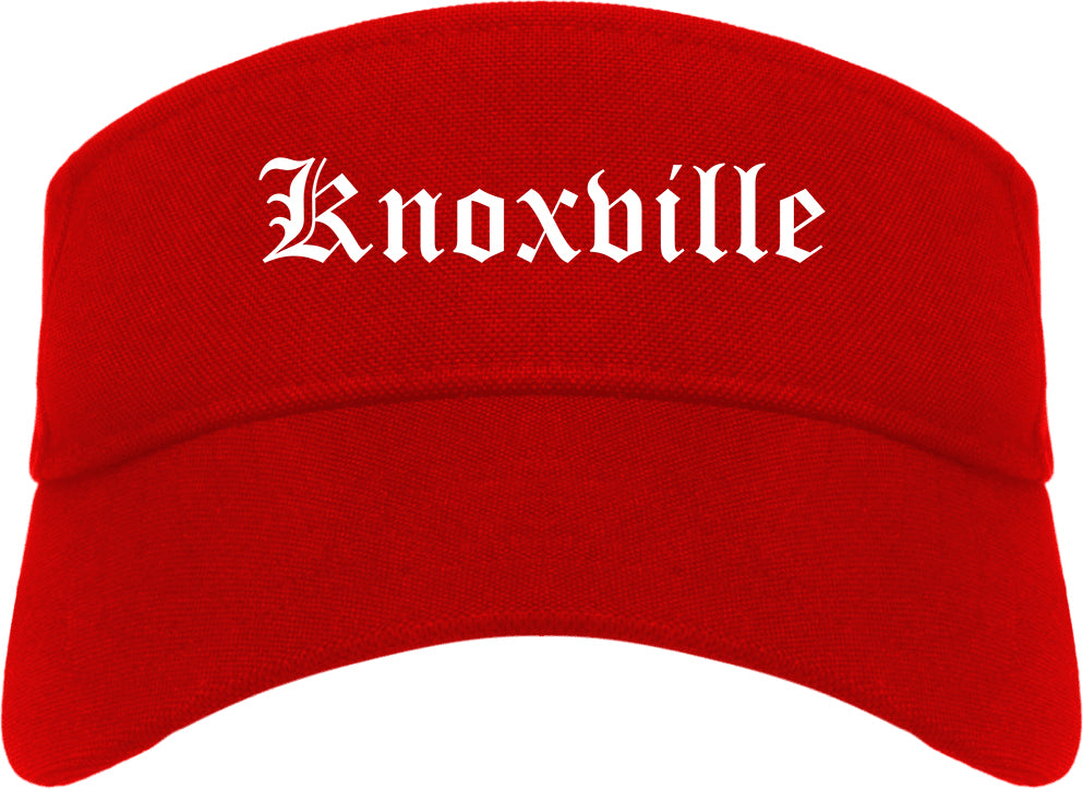 Knoxville Tennessee TN Old English Mens Visor Cap Hat Red