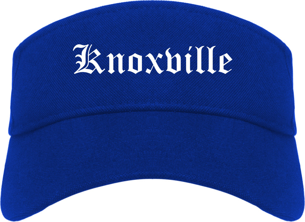 Knoxville Tennessee TN Old English Mens Visor Cap Hat Royal Blue