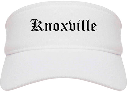Knoxville Tennessee TN Old English Mens Visor Cap Hat White