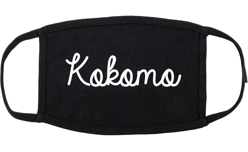 Kokomo Indiana IN Script Cotton Face Mask Black