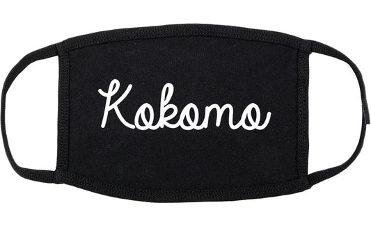 Kokomo Indiana IN Script Cotton Face Mask Black