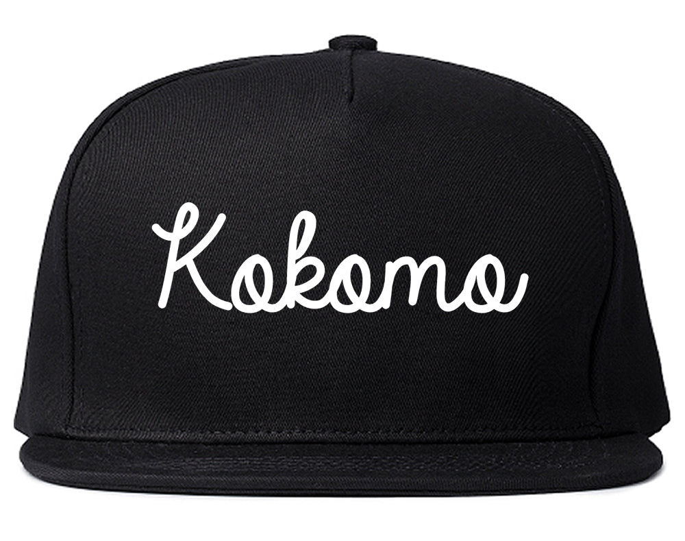 Kokomo Indiana IN Script Mens Snapback Hat Black