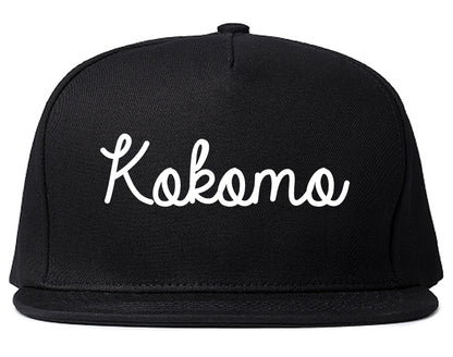 Kokomo Indiana IN Script Mens Snapback Hat Black