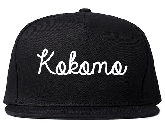 Kokomo Indiana IN Script Mens Snapback Hat Black