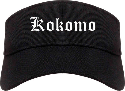 Kokomo Indiana IN Old English Mens Visor Cap Hat Black