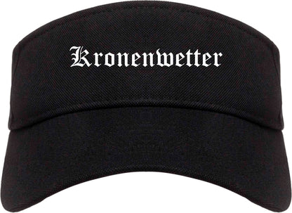 Kronenwetter Wisconsin WI Old English Mens Visor Cap Hat Black