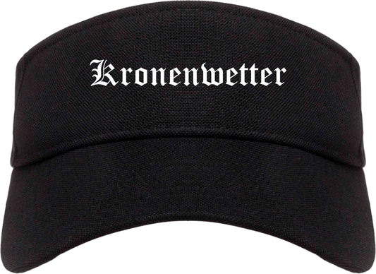 Kronenwetter Wisconsin WI Old English Mens Visor Cap Hat Black