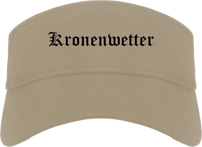 Kronenwetter Wisconsin WI Old English Mens Visor Cap Hat Khaki