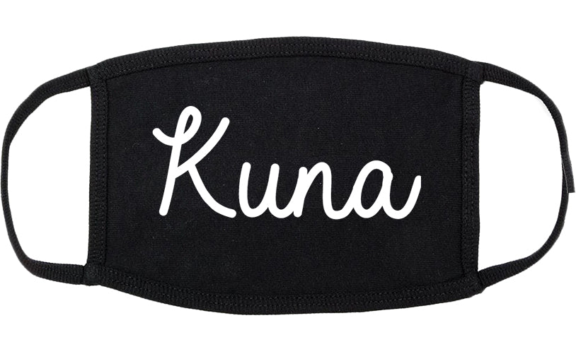 Kuna Idaho ID Script Cotton Face Mask Black