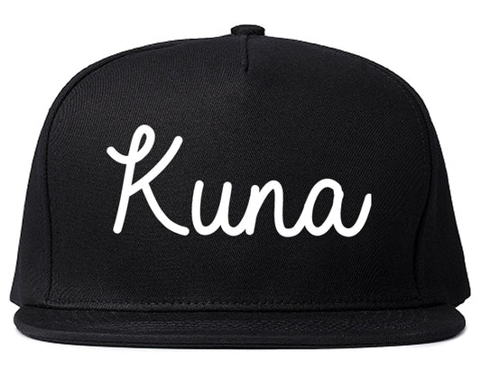 Kuna Idaho ID Script Mens Snapback Hat Black