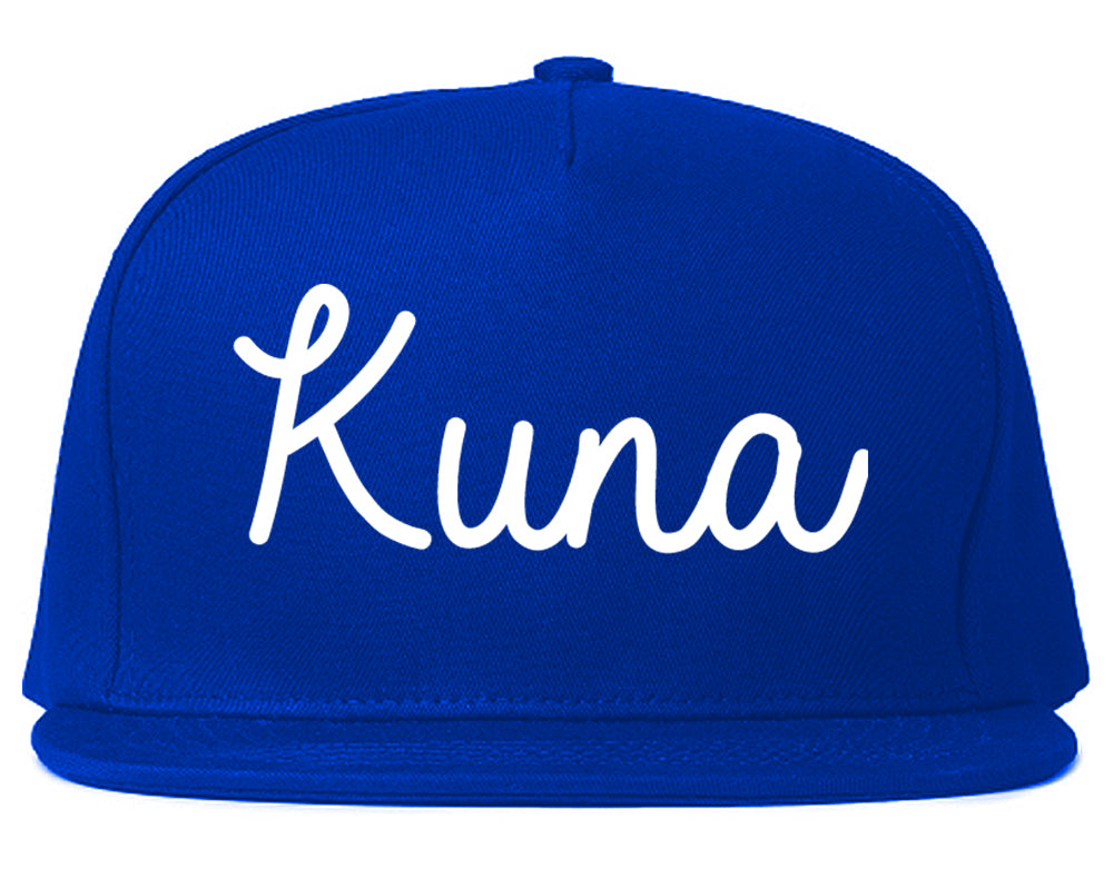 Kuna Idaho ID Script Mens Snapback Hat Royal Blue