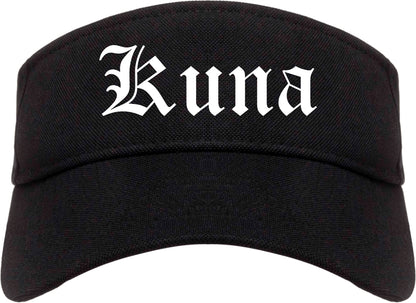 Kuna Idaho ID Old English Mens Visor Cap Hat Black