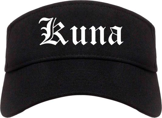 Kuna Idaho ID Old English Mens Visor Cap Hat Black