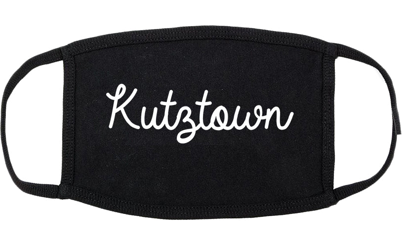 Kutztown Pennsylvania PA Script Cotton Face Mask Black
