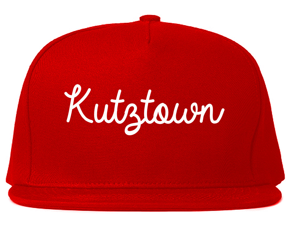 Kutztown Pennsylvania PA Script Mens Snapback Hat Red
