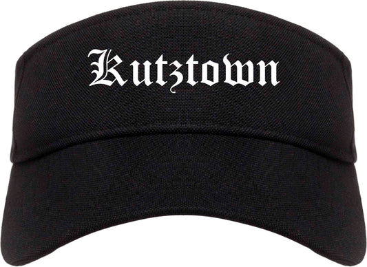 Kutztown Pennsylvania PA Old English Mens Visor Cap Hat Black
