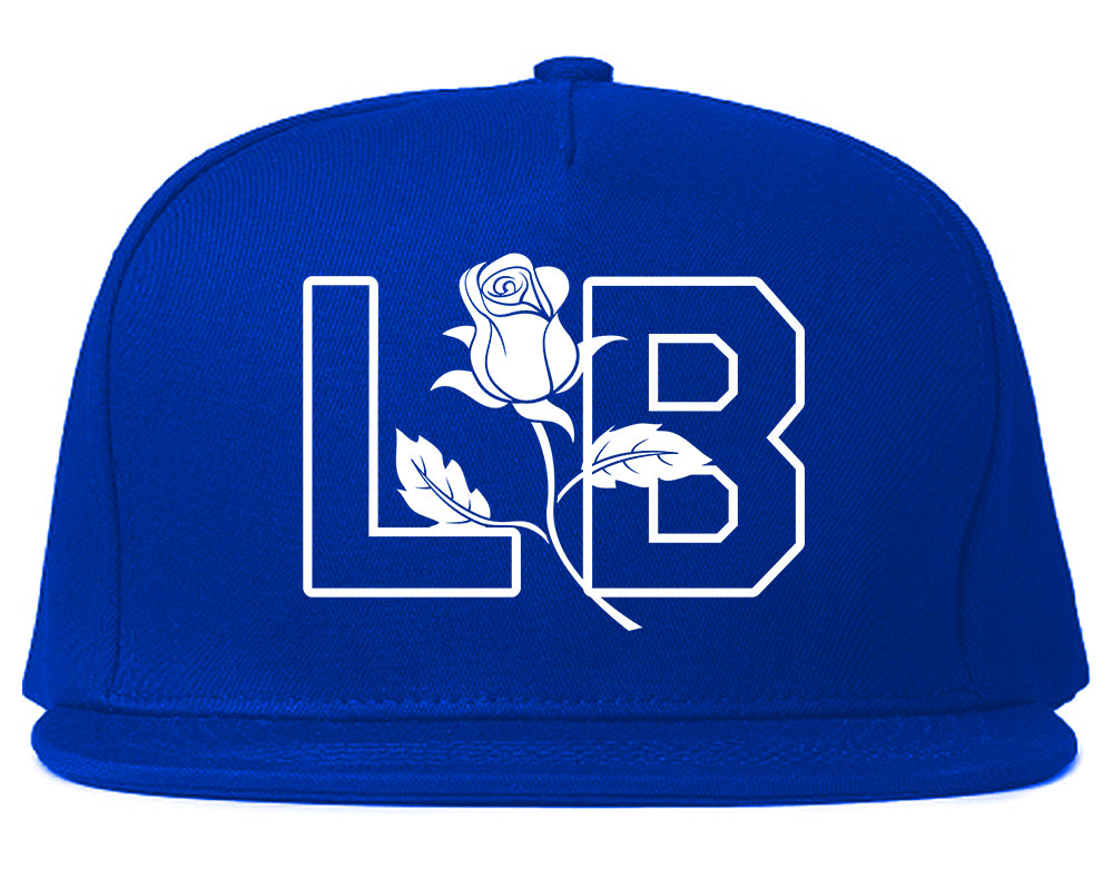LB Rose Long Beach Mens Snapback Hat Royal Blue