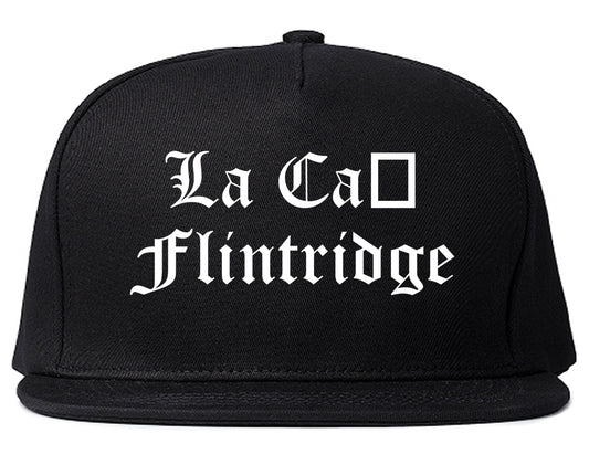La Cañada Flintridge California CA Old English Mens Snapback Hat Black