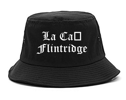 La Cañada Flintridge California CA Old English Mens Bucket Hat Black