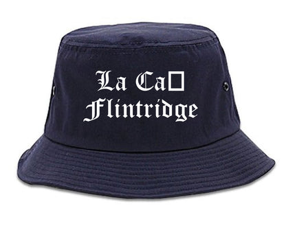 La Cañada Flintridge California CA Old English Mens Bucket Hat Navy Blue